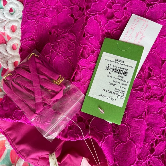NWT Lilly Pulitzer convertible lace halter shift dress | size 14 - Picture 3 of 6